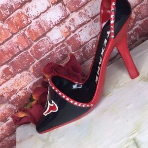 NFL Houston Texans Ceramic High Heel Wine Bottle Holder